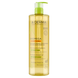 A-Derma Exomega Control, olejek emolient pod prysznic, skóra sucha, skłonna do atopii, od urodzenia, 750 ml - zdjęcie produktu
