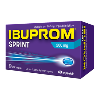 Ibuprom Sprint 200 mg, 40 kapsułek miękkich USZKODZONE OPAKOWANIE - zdjęcie produktu