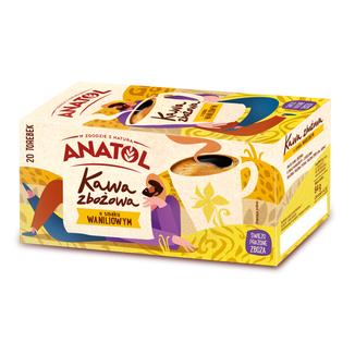 Anatol Kawa Zbożowa, ekspresowa, waniliowa, 4,2 g x 20 saszetek USZKODZONE OPAKOWANIE - zdjęcie produktu