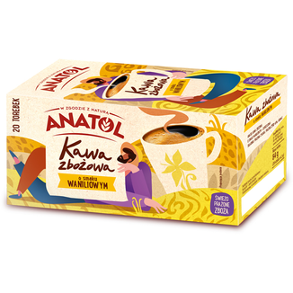 Anatol Kawa Zbożowa, ekspresowa, waniliowa, 4,2 g x 20 saszetek - zdjęcie produktu
