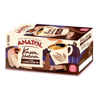 Anatol Kawa Zbożowa, ekspresowa, czekoladowa, 4,2 g x 20 saszetek KRÓTKA DATA - zdjęcie produktu