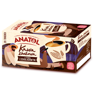 Anatol Kawa Zbożowa, ekspresowa, czekoladowa, 4,2 g x 20 saszetek KRÓTKA DATA Anatol Kawa Zbożowa, ekspresowa, czekoladowa, 4,2 g x 20 saszetek KRÓTKA DATA - zdjęcie produktu