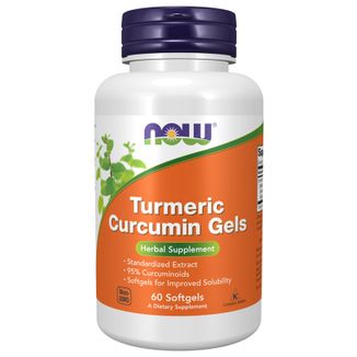 Now Foods Turmeric Curcumin Gels, kurkuma, 60 kapsułek miękkich - zdjęcie produktu