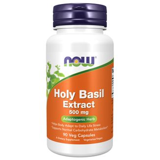 Now Foods Holy Basil Extract 500 mg, tulsi, 90 kapsułek wegańskich - zdjęcie produktu