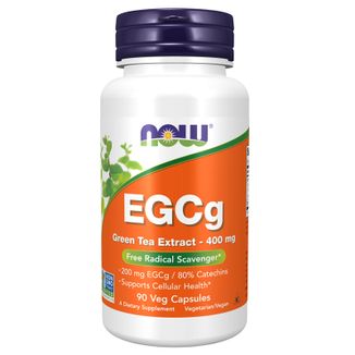 Now Foods EGCg Green Tea Extract 400 mg, zielona herbata, 90 kapsułek wegańskich - zdjęcie produktu