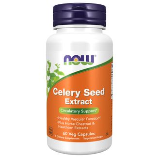 Now Foods Celery Seed Extract, nasiona selera, 60 kapsułek wegańskich - zdjęcie produktu