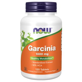 Now Foods Garcinia 1000 mg, tamaryndowiec malabarski, 120 tabletek wegańskich - zdjęcie produktu