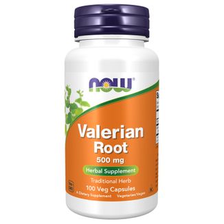 Now Foods Valerian Root 500 mg, kozłek lekarski, 100 kapsułek wegańskich - zdjęcie produktu