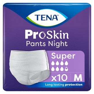 Tena Pants ProSkin Night, majtki chłonne, rozmiar M, 80-110 cm, Super, 10 sztuk - zdjęcie produktu