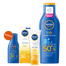 Zestaw Nivea Sun Kids Protect & Care, balsam do opalania dla dzieci 5w1, SPF 50+, 200 ml + przeciwstarzeniowy krem z SPF 50, 50 ml + balsam do opalania, SPF 30, 30 ml gratis - miniaturka  zdjęcia produktu