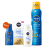 Zestaw Nivea Sun Tripple Protect, fluid do twarzy, SPF 50+, 40 ml + balsam do opalania w sprayu, SPF 30, 200 ml + balsam do opalania, SPF 30, 30 ml gratis - miniaturka  zdjęcia produktu
