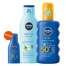 Zestaw Nivea Sun Kids Protect & Care, spray ochronny dla dzieci, SPF 50+, 200 ml + balsam po opalaniu przedłużający opaleniznę, 200 ml + balsam do opalania, SPF 30, 30 ml gratis - miniaturka  zdjęcia produktu