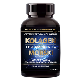 Intenson Kolagen Morski + Hialuron + Witamina C, 60 tabletek - zdjęcie produktu