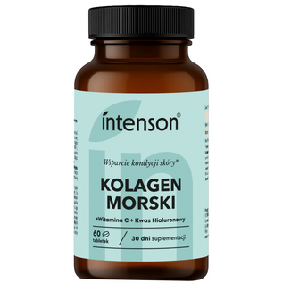 Intenson Kolagen Morski + Hialuron + Witamina C, 60 tabletek - zdjęcie produktu