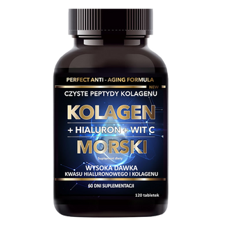 Intenson Kolagen Morski + Hialuron + Witamina C, 120 tabletek - zdjęcie produktu