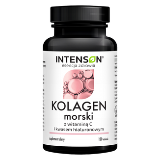 Intenson Kolagen Morski + Hialuron + Witamina C, 120 tabletek - zdjęcie produktu