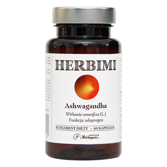 Herbimi Ashwagandha, 60 kapsułek KRÓTKA DATA - zdjęcie produktu
