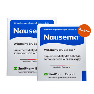 Nausema, 60 tabletek powlekanych + 60 tabletek powlekanych gratis - zdjęcie produktu