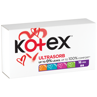 Kotex UltraSorb, tampony higieniczne, Super, 16 sztuk Kotex UltraSorb, tampony higieniczne, Super, 16 sztuk - zdjęcie produktu