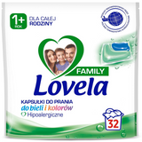 Lovela Family, kapsułki do prania, hipoalergiczne, biel i kolor, od 1 roku, 32 sztuki - miniaturka zdjęcia produktu