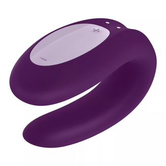 Satisfyer Double Joy, wibrator dla par sterowany telefonem, fioletowy - zdjęcie produktu