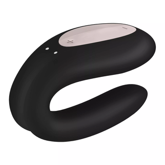 Satisfyer Double Joy, wibrator dla par sterowany telefonem, czarny - zdjęcie produktu