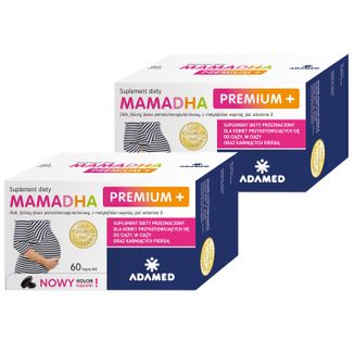 Zestaw MamaDHA Premium+, 2 x 60 kapsułek - zdjęcie produktu