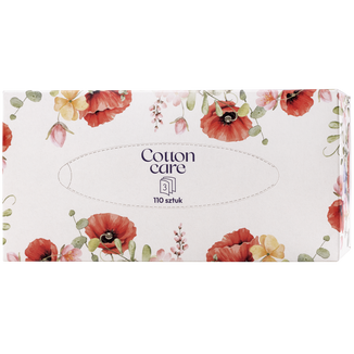 CottonCare, chusteczki higieniczne, pudełko, 110 sztuk USZKODZONE OPAKOWANIE CottonCare, chusteczki higieniczne, pudełko, 110 sztuk USZKODZONE OPAKOWANIE - zdjęcie produktu