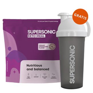 Supersonic Posiłek Keto Meal, smak kremowa czekolada, 800 g + shaker, 700 ml gratis - zdjęcie produktu