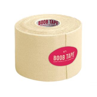 CureTape Boob Tape, elastyczna taśma modelująca i podtrzymująca biust z nasutnikami, beżowa, 5 cm x 5 m, 1 sztuka - zdjęcie produktu