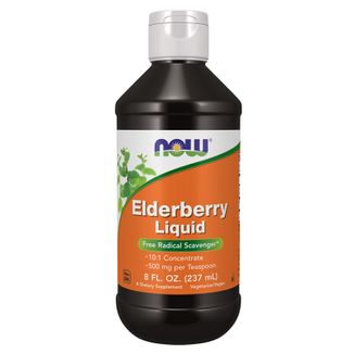 Now Foods Elderberry Liquid, czarny bez, płyn, 237 ml - zdjęcie produktu