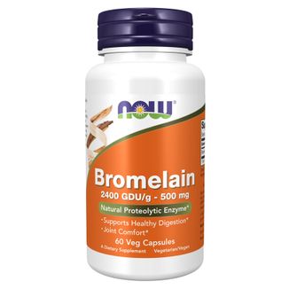 Now Foods Bromelain 500 mg, 60 kapsułek wegetariańskich - zdjęcie produktu