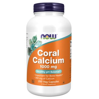 Now Foods Coral Calcium 1000 mg, wapń, 250 kapsułek wegetariańskich - zdjęcie produktu