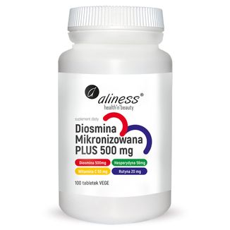 Aliness Diosmina Mikronizowana Plus 500 mg, 100 tabletek vege - zdjęcie produktu