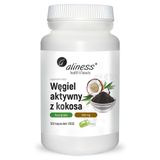 Aliness Węgiel aktywny z kokosa Food Grade 300 mg, 100 kapsułek vege - miniaturka zdjęcia produktu