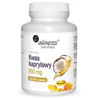 Aliness Kwas kaprylowy (60% C8), 90 kapsułek - zdjęcie produktu