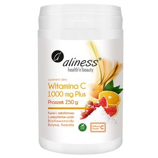 Aliness Witamina C 1000 mg Plus, proszek, 250 g - zdjęcie produktu