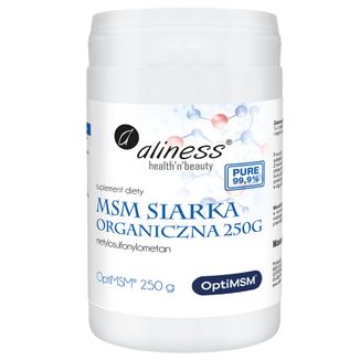 Aliness Siarka organiczna OptiMSM, proszek, 250 g - zdjęcie produktu