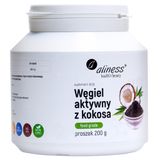 Aliness Węgiel aktywny z kokosa, proszek, 200 g - miniaturka zdjęcia produktu