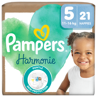Pampers Harmonie 5 (11-16 kg), pieluchy, 21 sztuk Pampers Harmonie 5 (11-16 kg), pieluchy, 21 sztuk - zdjęcie produktu