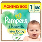 Pampers Harmonie, pieluchy, rozmiar 1, 2-5 kg, 180 sztuk - miniaturka zdjęcia produktu