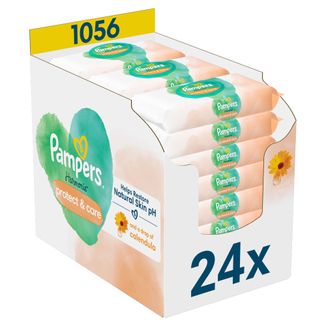 Pampers Harmonie Protect & Care, chusteczki nawilżane, 24 x 44 sztuki USZKODZONE OPAKOWANIE - zdjęcie produktu