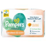 Pampers Harmonie Protect & Care, chusteczki nawilżane, 3 x 44 sztuki - miniaturka zdjęcia produktu
