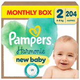 Pampers Harmonie 2 (4-8 kg), pieluchy, 204 sztuki - miniaturka zdjęcia produktu