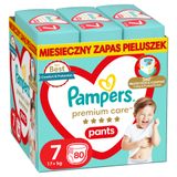Pampers Premium Care Pants, pieluchomajtki rozmiar 7, 15+ kg, 80 sztuk - miniaturka zdjęcia produktu