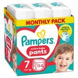 Pampers Active Baby Pants 7 (15+ kg), pieluchomajtki, 114 sztuk USZKODZONE OPAKOWANIE - miniaturka zdjęcia produktu