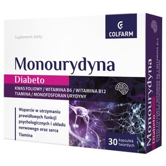 Colfarm Monourydyna Diabeto, 30 kapsułek - zdjęcie produktu