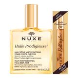 Zestaw Nuxe Huile Prodigieuse, suchy olejek do pielęgnacji ciała, twarzy i włosów, 100 ml +  Huile Prodigieuse Or, olejek roll-on, 8 ml - miniaturka zdjęcia produktu