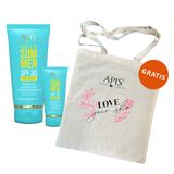 Zestaw Apis Hello Summer, emulsja do opalania z masłem kakaowym, SPF 30, 200 ml + krem do opalania twarzy, SPF 30, 50 ml + torba "Love your skin" gratis - miniaturka zdjęcia produktu