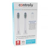 Controly, końcówki wymienne do szczoteczki sonicznej Supersonic i Daily II, białe, miękkie, 2 sztuki - miniaturka zdjęcia produktu